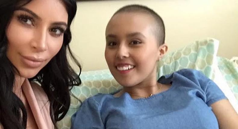 Kim Kardashian visits Make-A-wish recepient