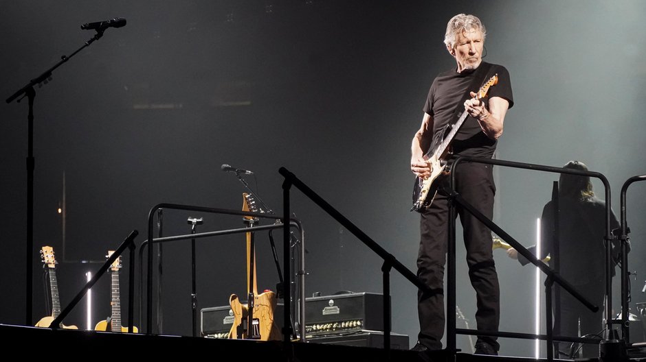 Roger Waters podczas koncertu w Albany w USA