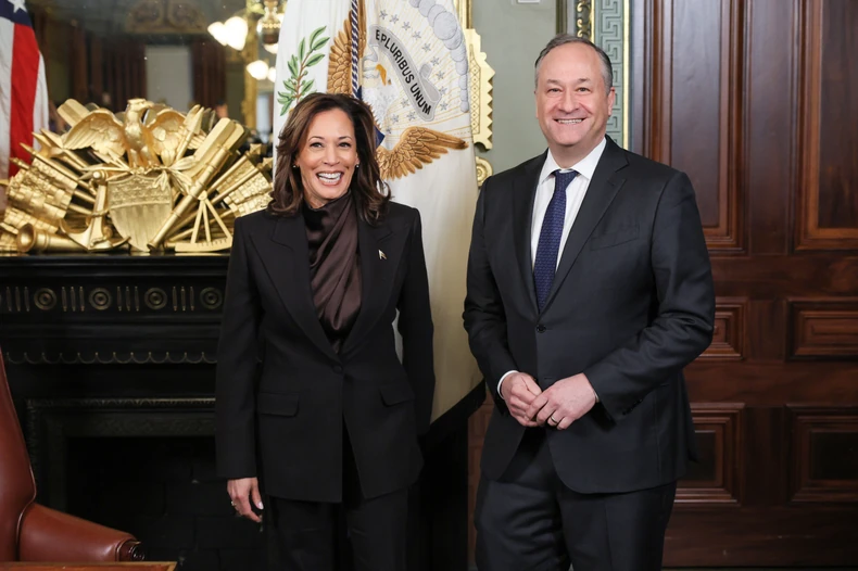 Kamala Haris, suprug Dag Emhof