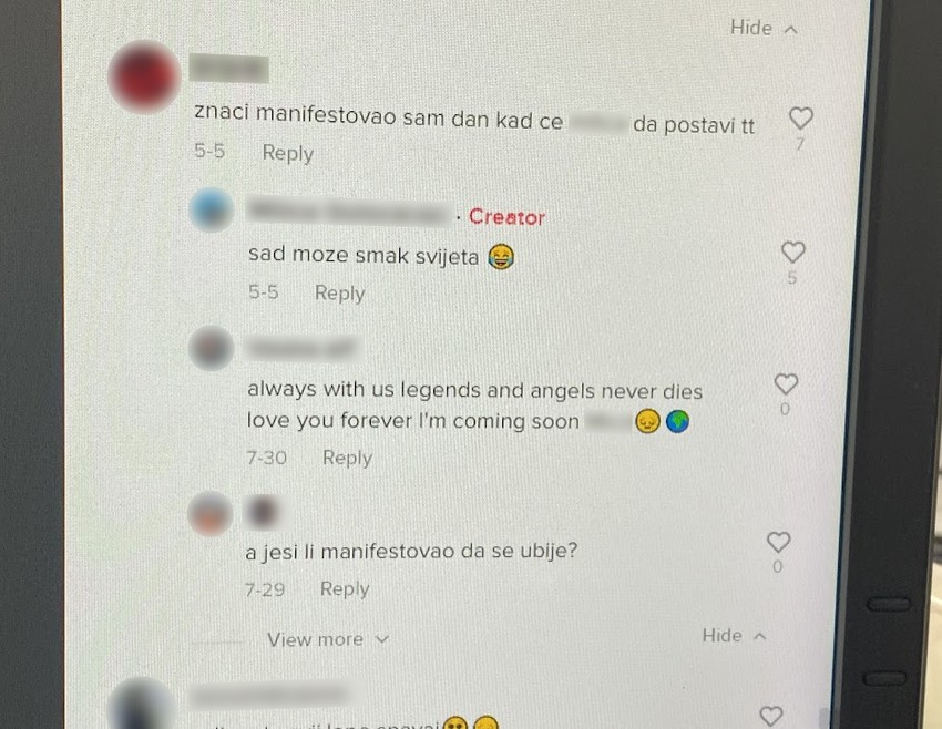 Dečak je odgovorio na poruku M. G. nakon njenog samoubistva