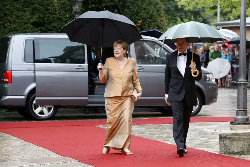 Angela Merkel z mężem Joachimem Sauerem, 2017 /  Franziska Krug/Getty Images for SKY