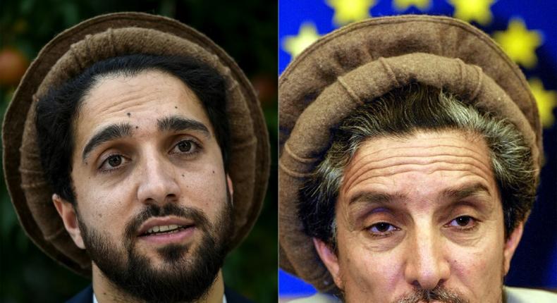 Following in the steps of his father (R), the younger Ahmad Massoud wants to build a grand coalition of anti-Taliban elements