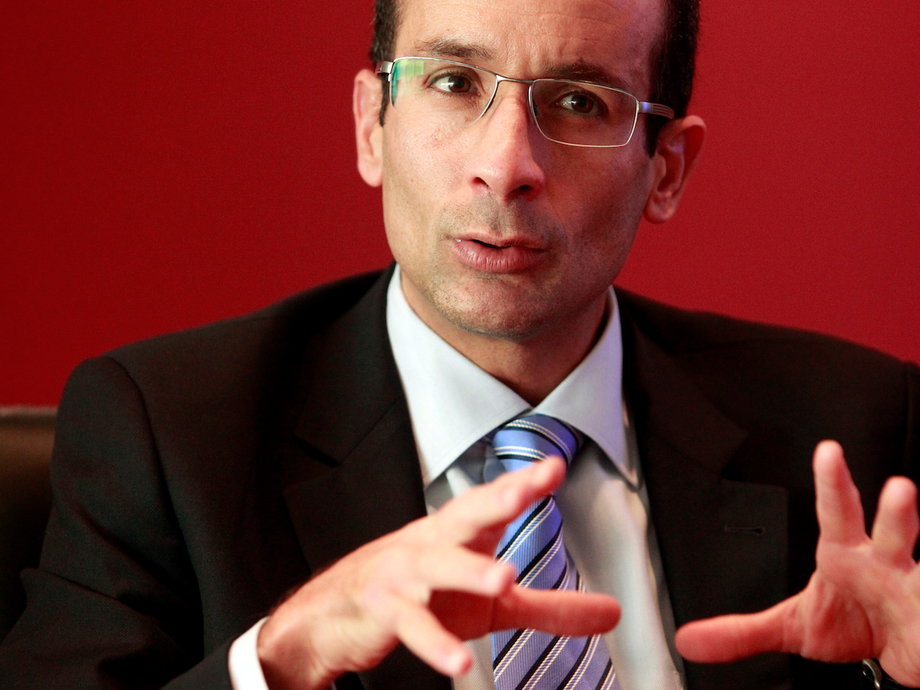 Marcelo Odebrecht, CEO of Brazilian construction group Odebrecht, speaks during an interview with Reuters in Lima May 1, 2013.