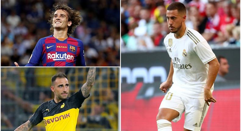 Hazard, Griezmann, Alcacer