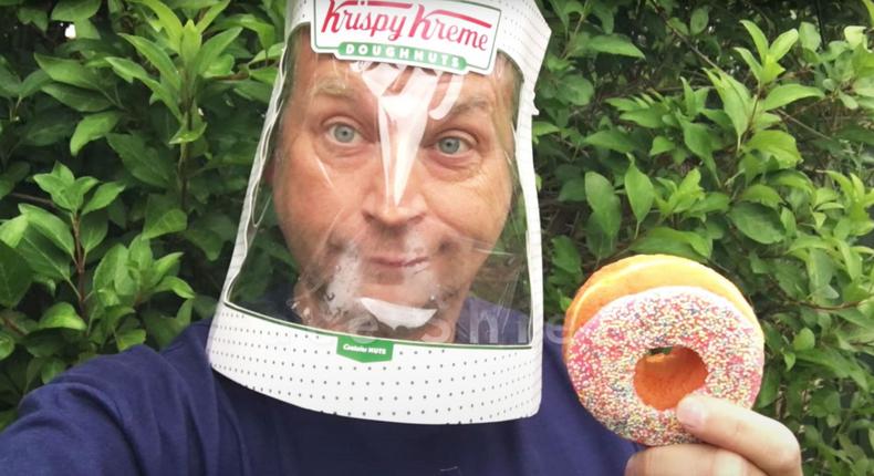 This Krispy Kreme COVID-19 Face Shield is Genius