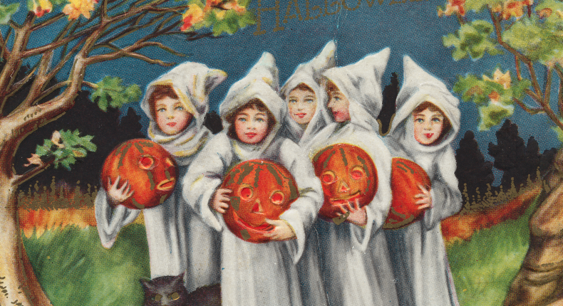 The first trick-or-treaters were poor children in medieval Europe, who would go door-to-door begging for food and money during the Celtic holiday Samhain — celebrated on October 31. In exchange, they would offer to pray for the souls of their neighbors' recently departed loved ones.