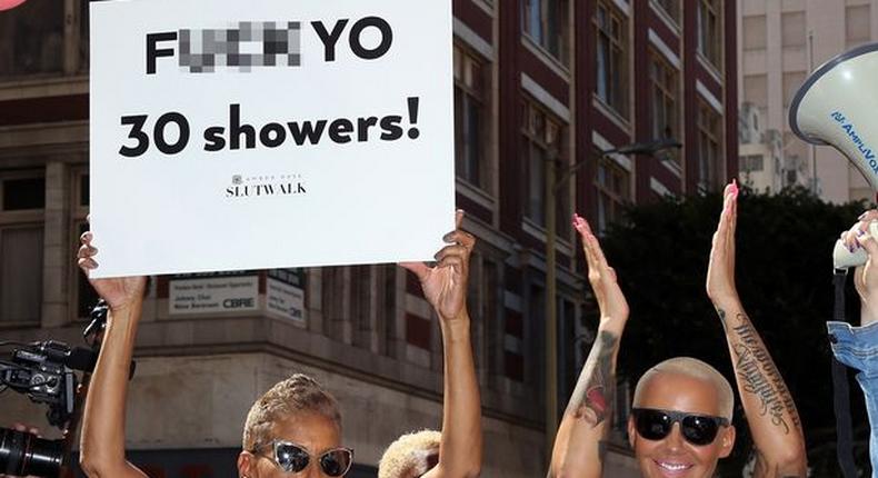 Amber Rose's mother Dorothy disses Kanye West at 'SlutWalk' protest in L.A