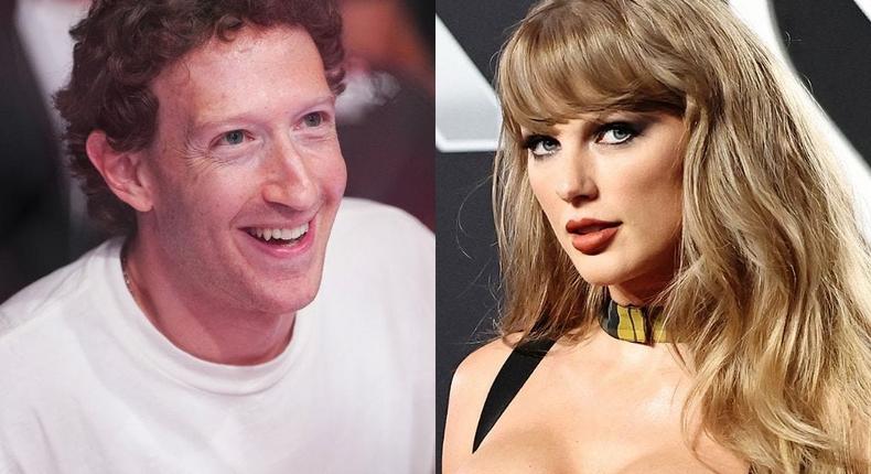 Mark Zuckerberg said his daughter, August told him that she wanted to be like Taylor Swift when she grew up after they'd attended one of Swift's concerts.Jeff Bottari/Zuffa LLC via Getty Images; Jamie McCarthy/WireImage via Getty Images