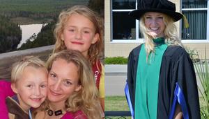 The author raised her kids while getting her doctorate.courtesy of Nadine Robinson & Penny SIpkes