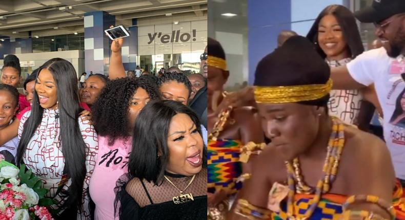 Tacha arrives in Ghana to a royal welcome