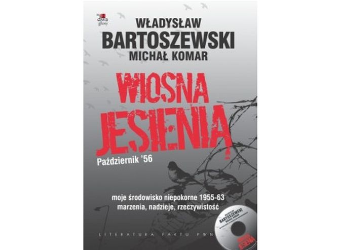 Okładka książki Właysława Bartoszewskiego "Wiosna jesienią"