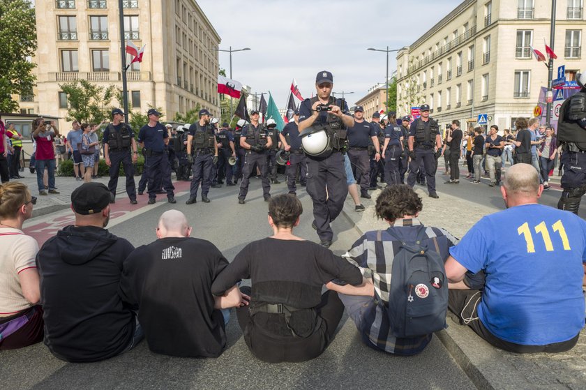 Blokada marszu „Szturmowe Święto Pracy 2018”