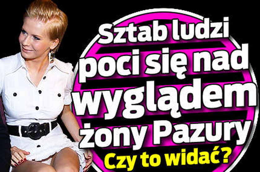 Nad wyglądem żony Pazury pracuje sztab ludzi