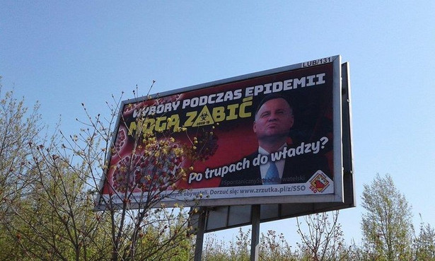 "Wybory podczas epidemii mogą zabić". Billboardowa akcja na Podlasiu