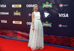 Kasia Moś na Eurowizji. Tak Polka zaprezentowała się na czerwonym dywanie w Kijowie