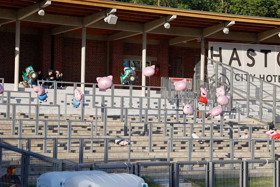 Baloniki w sektorze gości na Stadionie Olimpijskim
