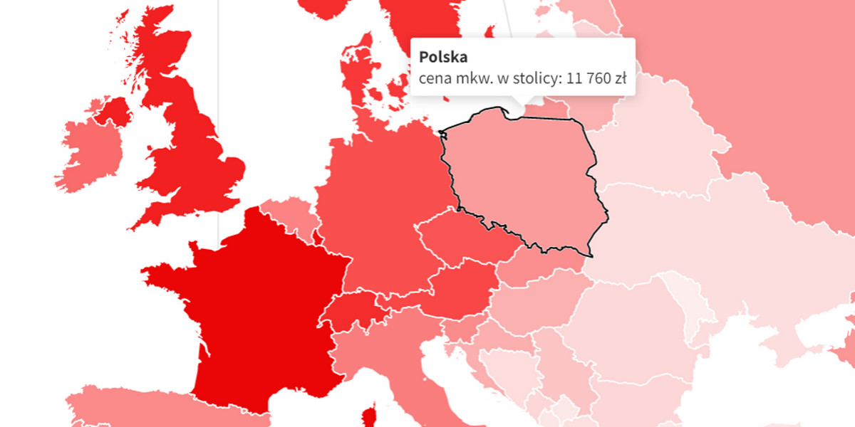 Ceny mieszkań w Warszawie są już wyższe niż w Atenach, a zbliżone do cen w Madrycie, Lizbonie i Rzymie.