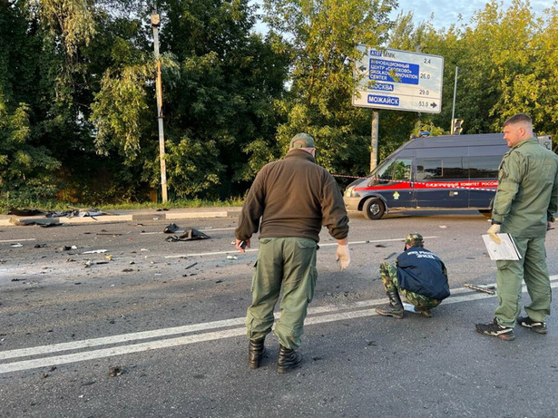 Miejsce eksplozji samochodu córki Dugina