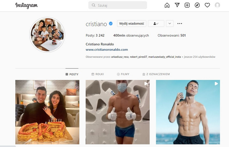 Cristiano Ronaldo pobił rekord Instagrama!