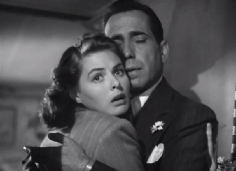 Filmowa Ilsa i Rick, czyli Ingrid Bergman i Humphrey Bogart (domena publiczna)