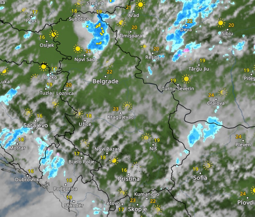 Vreme u Srbiji u 12.45 13. marta