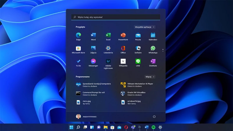 Nowe menu Start w Windows 11