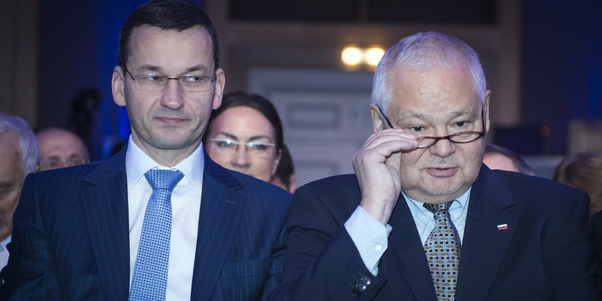 Premier Mateusz Morawiecki i prezes NBP Adam Glapiński