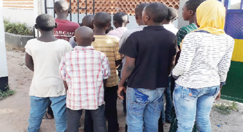 The 14 children recovered from the traders in Lagos market. (Punch)