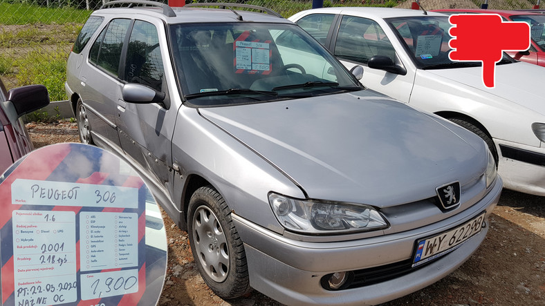 Peugeot 306 1.6/2001 r./przebieg 218 tys. km – 1900 zł