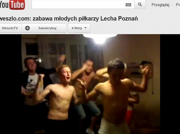 Piłkarze Lecha bawili się na golasa. Zostali zawieszeni. Wideo