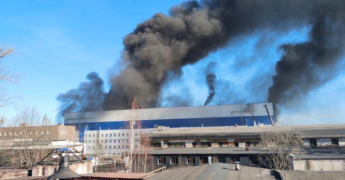 Pożar w Rosji. Płonęła stocznia w Pietrozawodsku