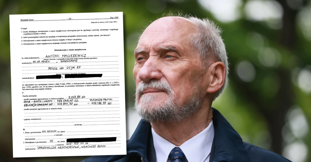 Taki majątek ma Antoni Macierewicz. Nie uwierzysz, ile dostaje emerytury z ZUS