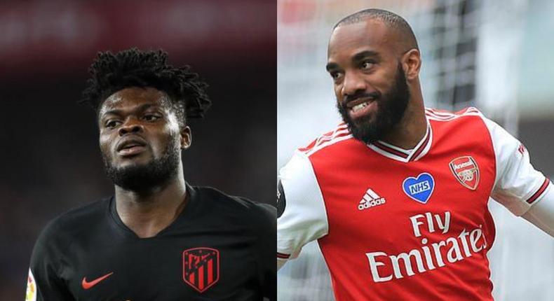 Thomas Partey and Alexandre Lacazette 