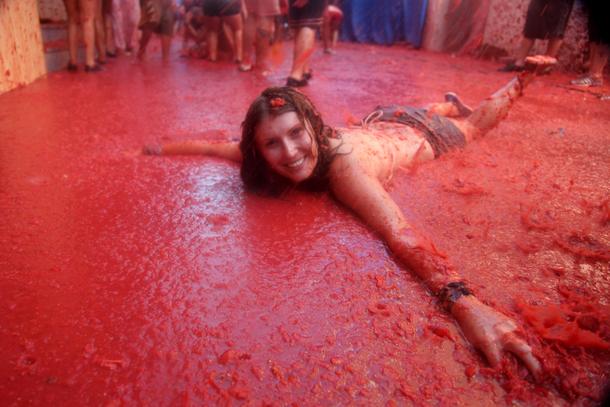 La Tomatina, bitwa na pomidory