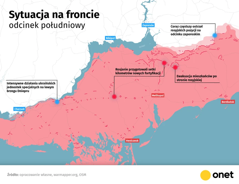 Sytuacja na froncie. Odcinek południowy.