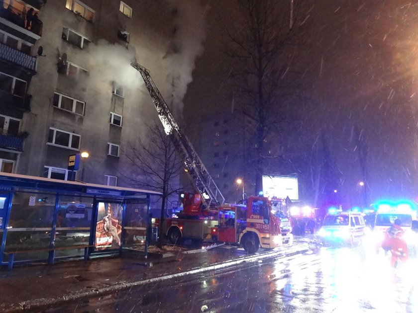 Pożar przy ul. Kijowskiej w Krakowie