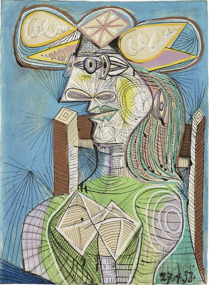 Pablo Picasso, "Seated Woman (Dora)" (1938)