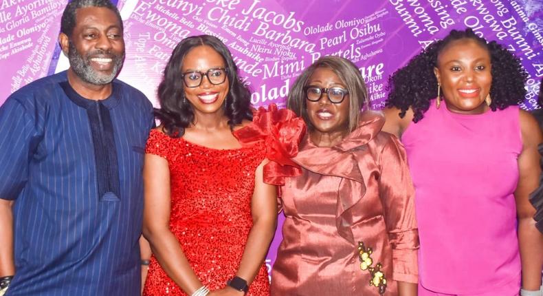 From left, Films Producer, Mr Femi Odugbemi; Convener Emerge Story 3.0 Conference, Ololade Okedare; Films Producer/Director, Joke Silver and Founder Getinspired Network, Ewoma Lutter-Abegunde during the Emerge Story 3.0 Conference In Lagos on Friday [NAN]