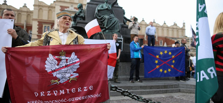 Demonstracje antyunijne środowisk narodowych w 12. rocznicę wejścia Polski do UE