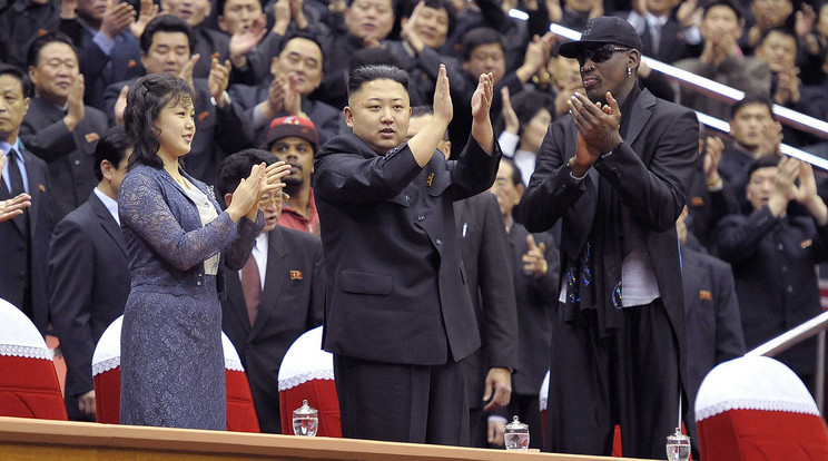 Dennis Rodman, vagyis a 
Féreg születésnapján látogatta meg rajongóját, a diktátort/Fotó:AFP