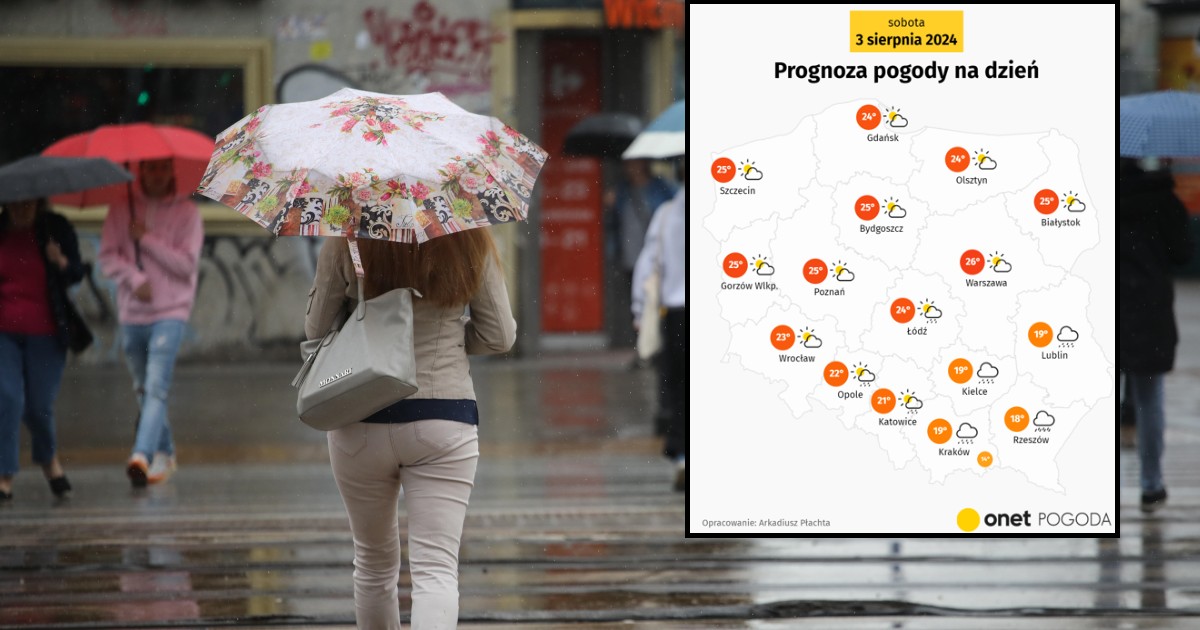 Pogoda na dziś. Część Polski w szponach silnych ulew i zimna [MAPY