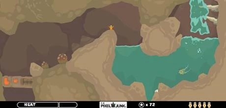 Screen z gry "PixelJunk Shooter"