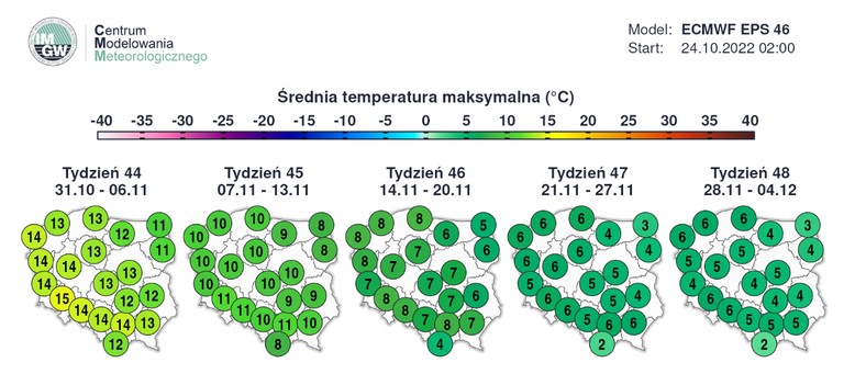 Najcieplejszy będzie początek listopada.