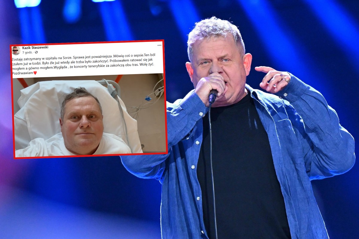 Kazik Staszewski w szpitalu.