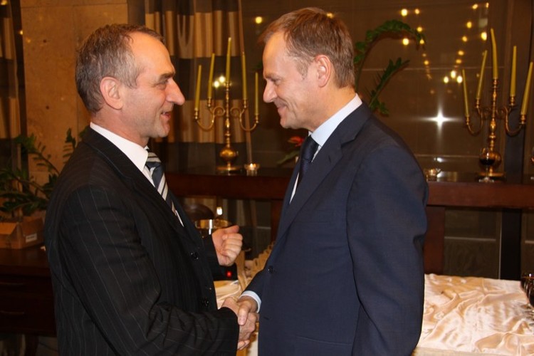 Czesław Czechyra i Donald Tusk - fot. www.czechyra.eu