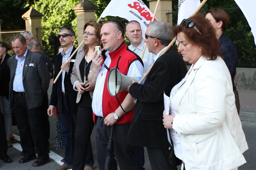 Protest mieszkańców Łańcuta w obronie Polmosu