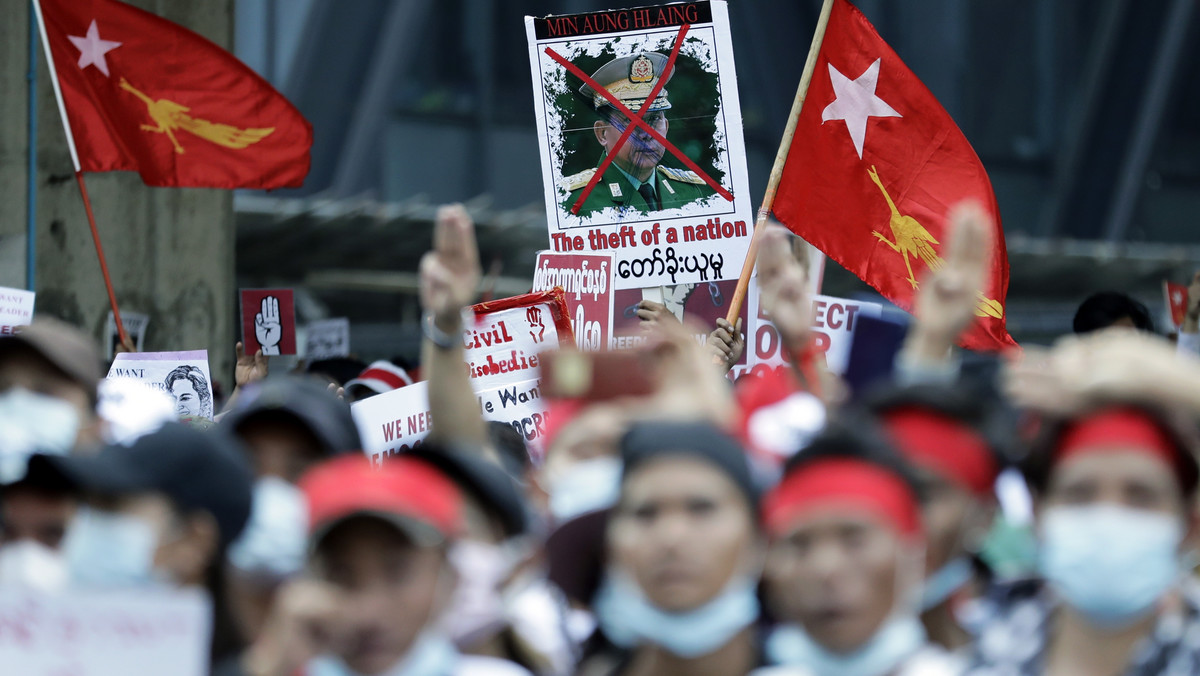 Demonstracja w Yangon