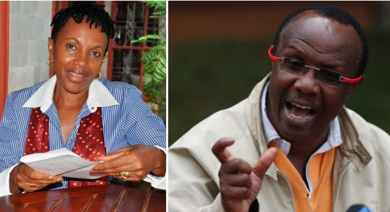 A collage of  David Ndii and his wife Mwende Gatabaki