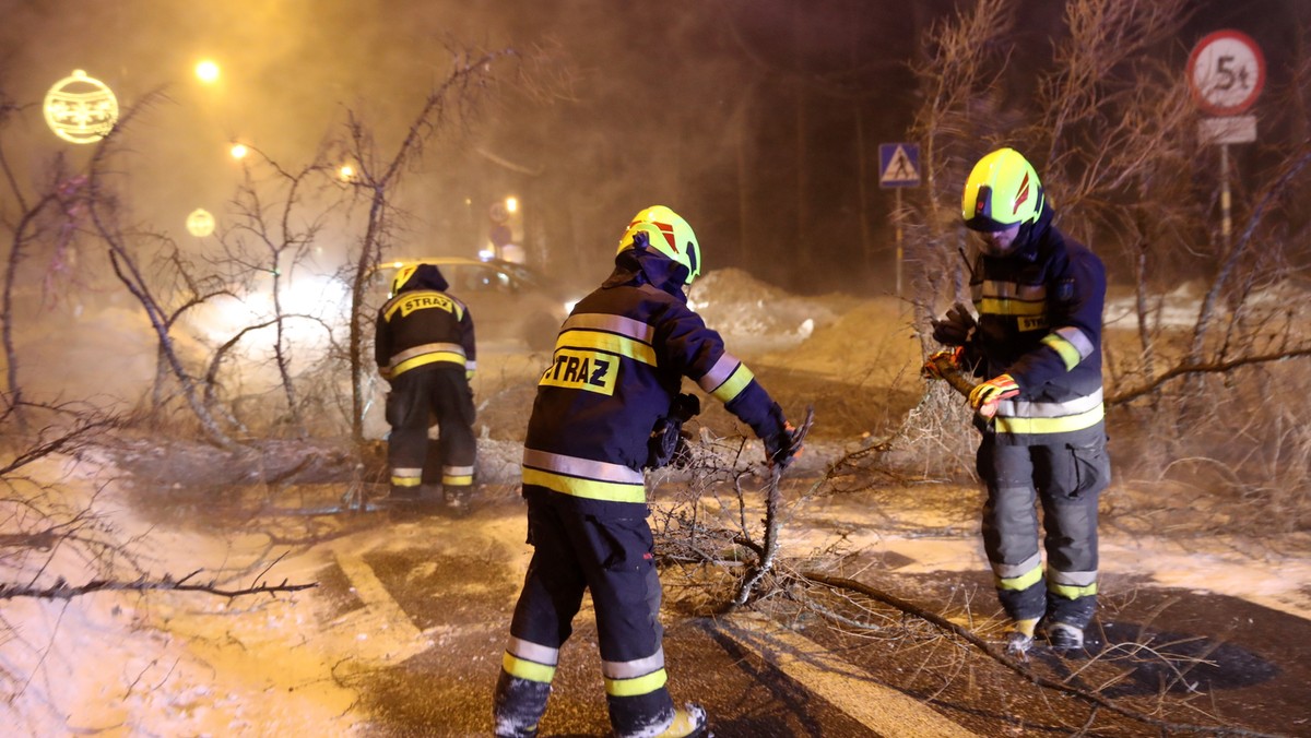 W Tatrach wieje silny wiatr, osiągający w porywach prędkość do 150 km; powala drzewa i uszkadza budynki w Zakopanem.