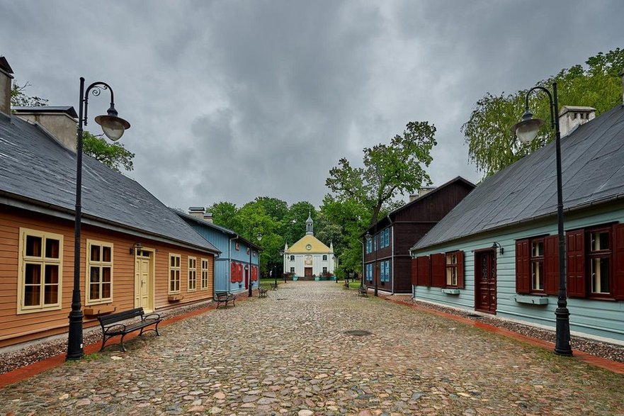 Budynki skansenu łódzkiej architektury